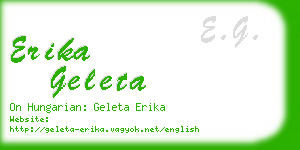 erika geleta business card